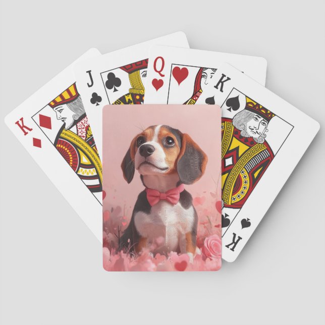 Baralho Beagle com Rosas - Dia dos Namorados (Verso)