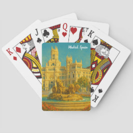 Baralho Beautiful Madrid Spain Vintage Travel Art