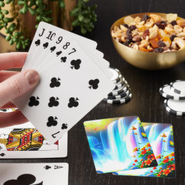 Baralho Beautiful Waterfall with Creatures Playing Cards