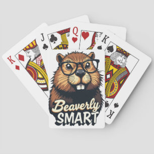 Baralho Beaverly Smart - Castor Engraçado com Gráfico de Ó