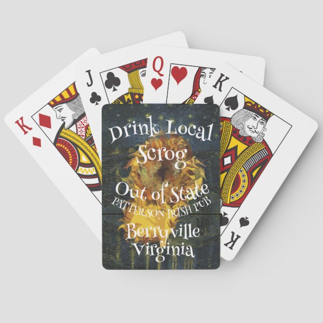 Baralho Beba Scrog local no Patterson Pub do estado (Verso)