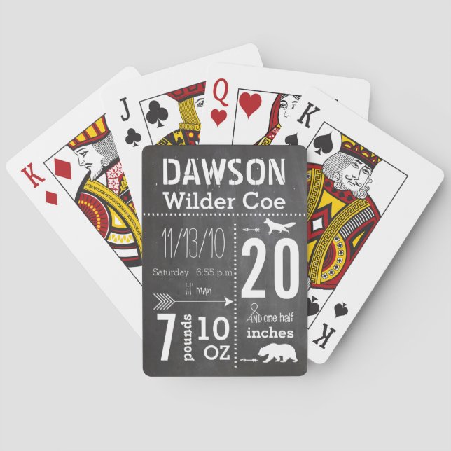 Baralho Bebê Rapaz Raposa Mentira Homem (Verso)