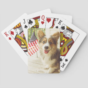 Baralho Bebês Mais Pobres   American Flag Corgi