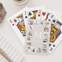 Beige Personalizado de Colagem de Fotos Personaliz