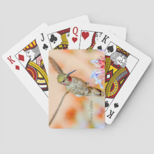 Baralho Beija-Pássaro-do-Sol, Com Espessura Rosa, Voando 