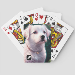 Baralho Bela Coleção De Cão E Rosa