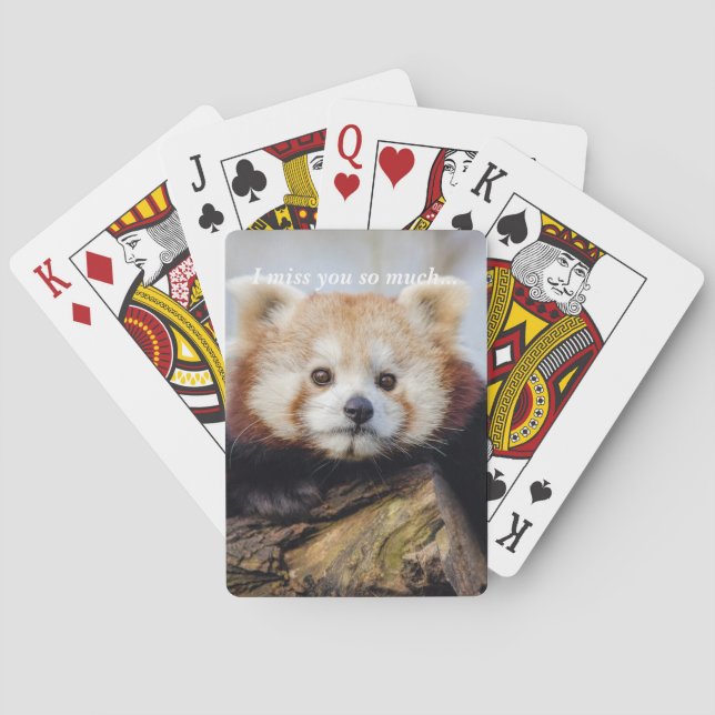 Baralho Bela Panda Vermelha Sente Tanta Falta De Você (Verso)