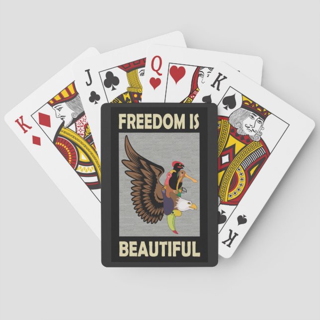 Baralho Belas aves voando (Verso)