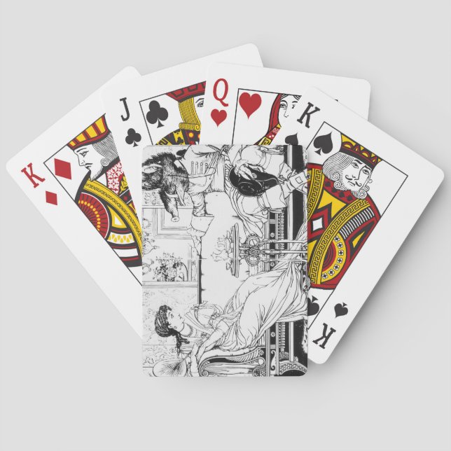 Baralho Beleza e Besta, 1874 (lito) (foto b/w) (Verso)