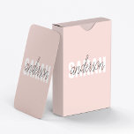 Baralho Beleza Rosa Moderna Pastel Personalizada Seu Nome<br><div class="desc">Beleza Rosa Moderna Pastel Personalizada Seu Nome</div>