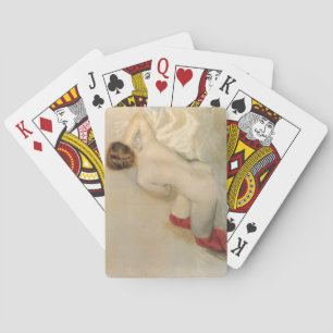 Baralho Belo corpo feminino com estoque vermelho