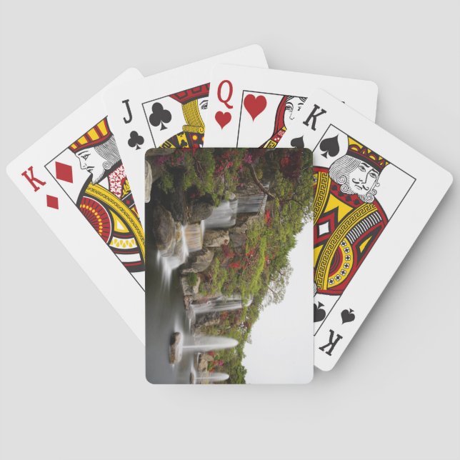 Baralho Belo Jardim de Flor de Cama de Azalea (Verso)