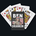 Baralho Ben Drankin Beer 4 de julho Vintage Flag Funny<br><div class="desc">Ben Drankin Beer 4 de julho Vintage Flag Funny</div>