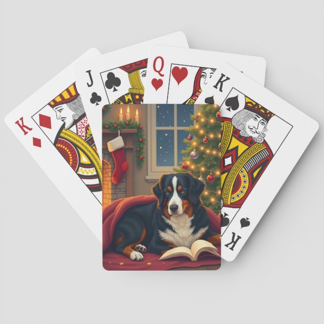 Baralho Bernese Mountain Dog Christmas Bedtime Story (Verso)