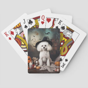 Baralho Bichon Frise Abóboras Halloween Assustador