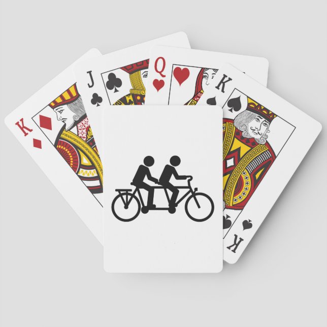 Baralho Bicicleta em tandem da bicicleta (Verso)
