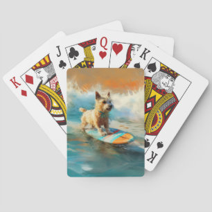 Baralho Biewer Terrier Praia Surfe Pintura