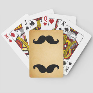 Baralho Bigode preto cartões de jogo de papel impressos d