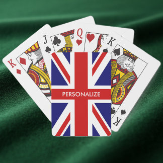 Baralho Bilhete de bandeira da União Britânica Personaliza
