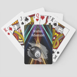 Baralho Billiards Sport ball and cue Personalize with Name