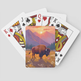 Baralho Bisão de Grand Teton | Pintura de Viagem ao Parque