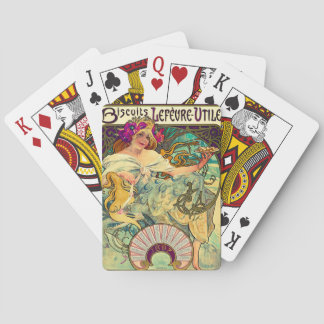 Baralho Biscoitos Lefevre-Utile por Alphonse Mucha (1896)