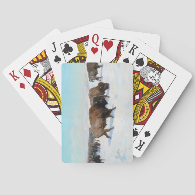 Baralho Bison in the Snow (por Rosa Bonheur) (Verso)