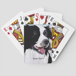 Baralho Black and White Border Collie Playing Cards