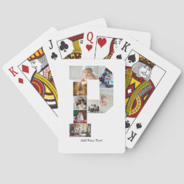 Baralho Black and White Letter P Photo Collage