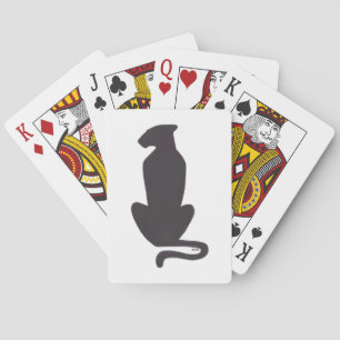 Baralho Black Cat Silhout White Poker jogar cartas