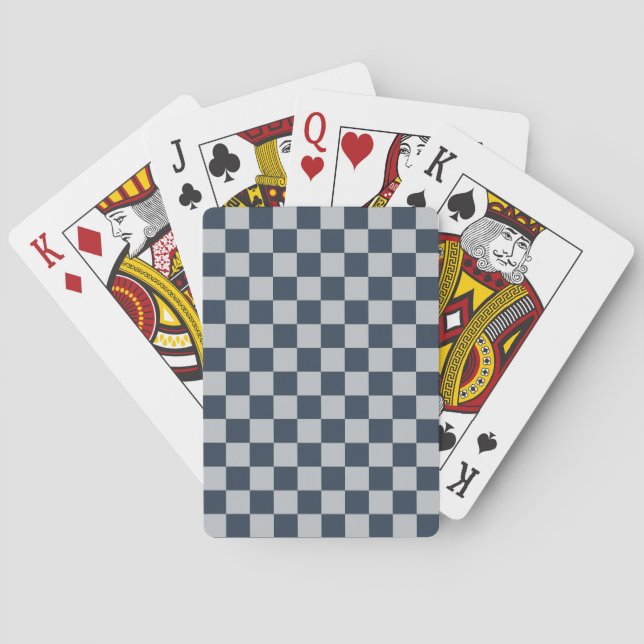 Baralho Black ice checkered board pattern (Verso)