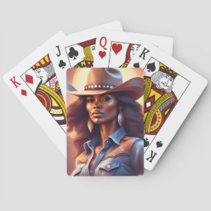 Baralho Black Western Cowgirl Denim