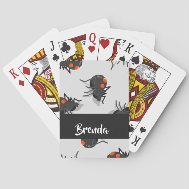 Baralho Black widow spider pattern (Verso)