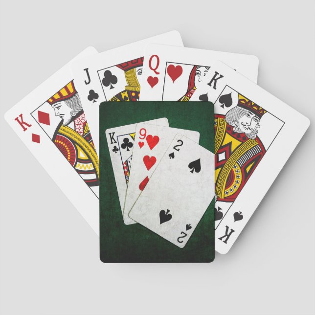 Baralho Blackjack 21 ponto - King, Nove, Dois (Verso)