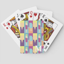 Baralho Blocos coloridos coloridos do Sorvete bonito