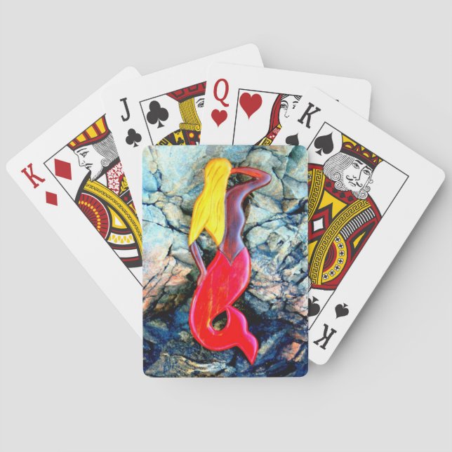 Baralho blonde mermaid in red (Verso)