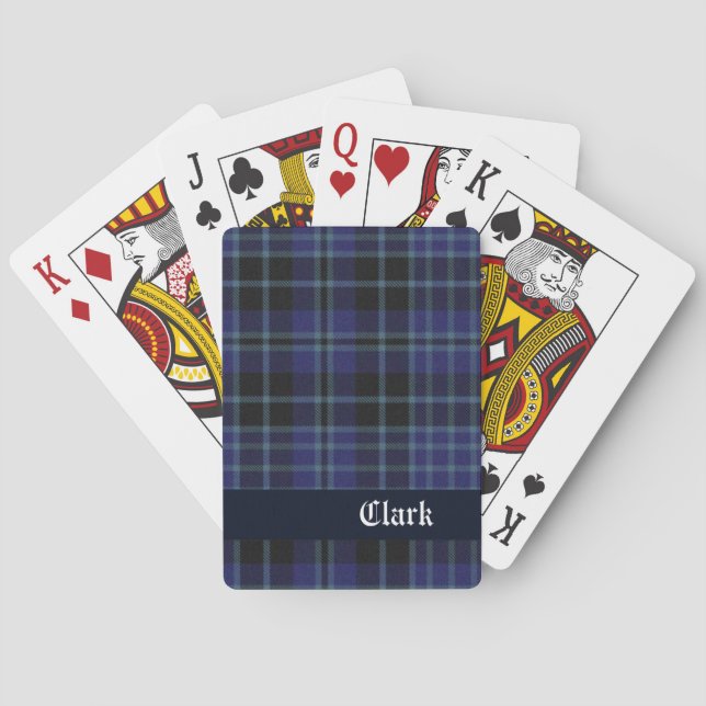 Baralho Blue Clark Scottish Xadrez Playing Cards (Verso)