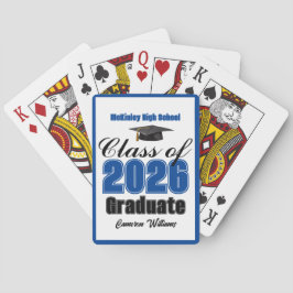 Baralho Blue Class of 2026 Custom Graduation Party