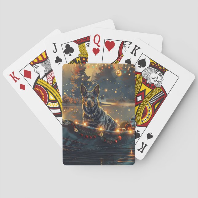 Baralho Blue Heeler Natal Festivo Viagem (Verso)