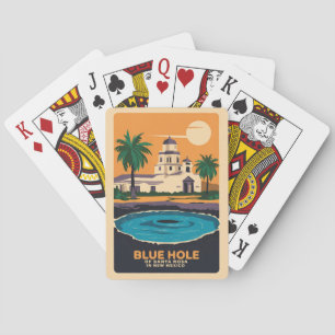 Baralho Blue Hole New Mexico Viagem Art Vintage