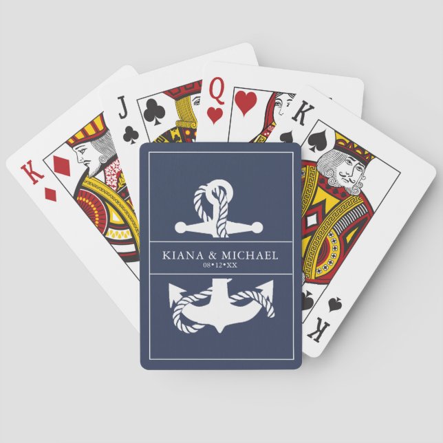 Baralho Blue Wave Anchor Wedding V2 Wht/Marinho ID836 (Verso)