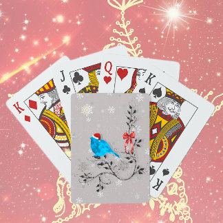 Baralho Bluebird Watching a Snowflakes