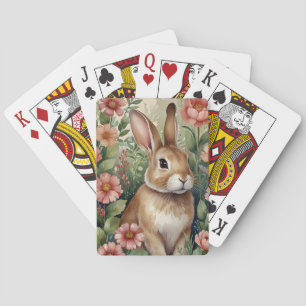 Baralho Blush Blooms e Bunny Sonham Jogando Cartões