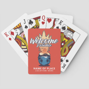 Baralho Boas-vindas ao texto personalizado cartas de jogar