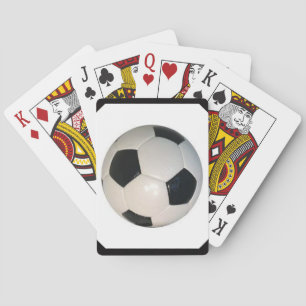 Baralho Bola de futebol em uma plataforma de cartão