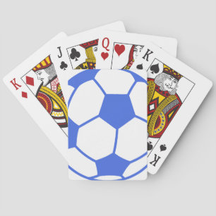 Baralho Bola Real Azul e Branca de Futebol