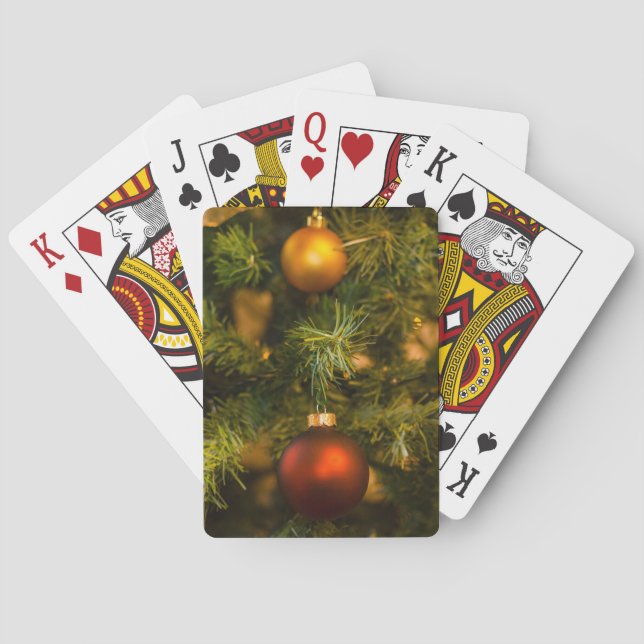 Baralho Bolas de Natal Jogando Cartões (Verso)