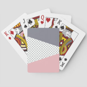 Baralho Bolinhas geométricas roxas, cor-de-rosa, pastel el