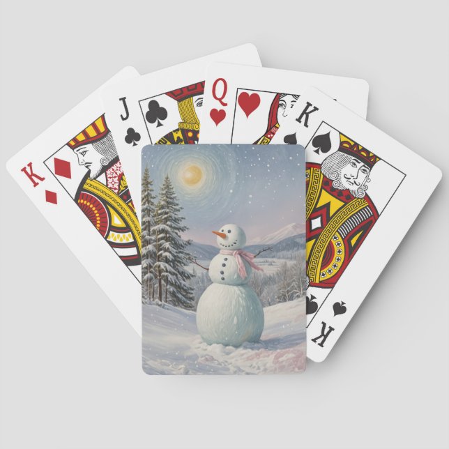 Baralho Boneco de Neve no Brilho Alpino (Verso)