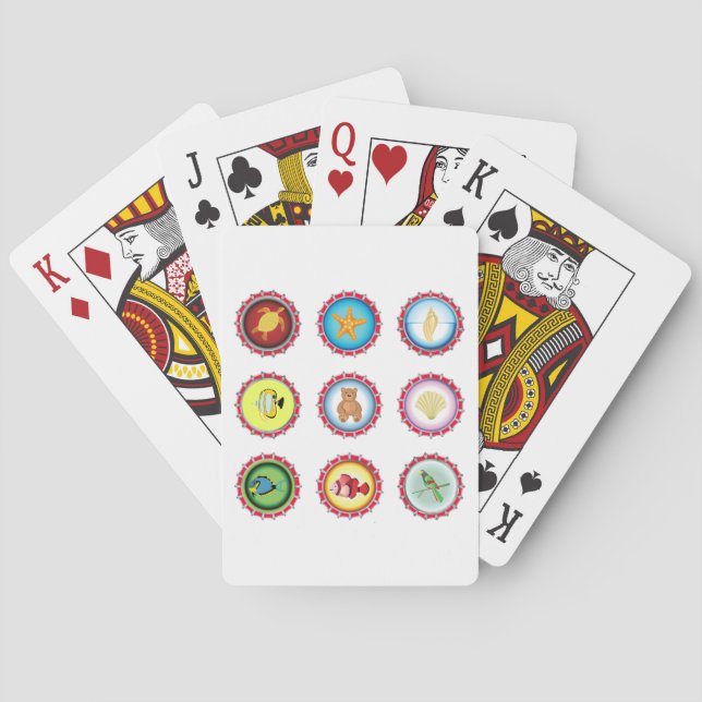 Baralho Bonés de garrafas tropicais (Verso)